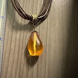 Lia Sophia Buona Sera Faux Amber necklace